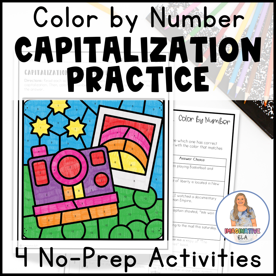 Capitalization Color by Number Activity
