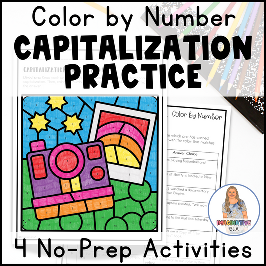 Capitalization Color by Number Activity