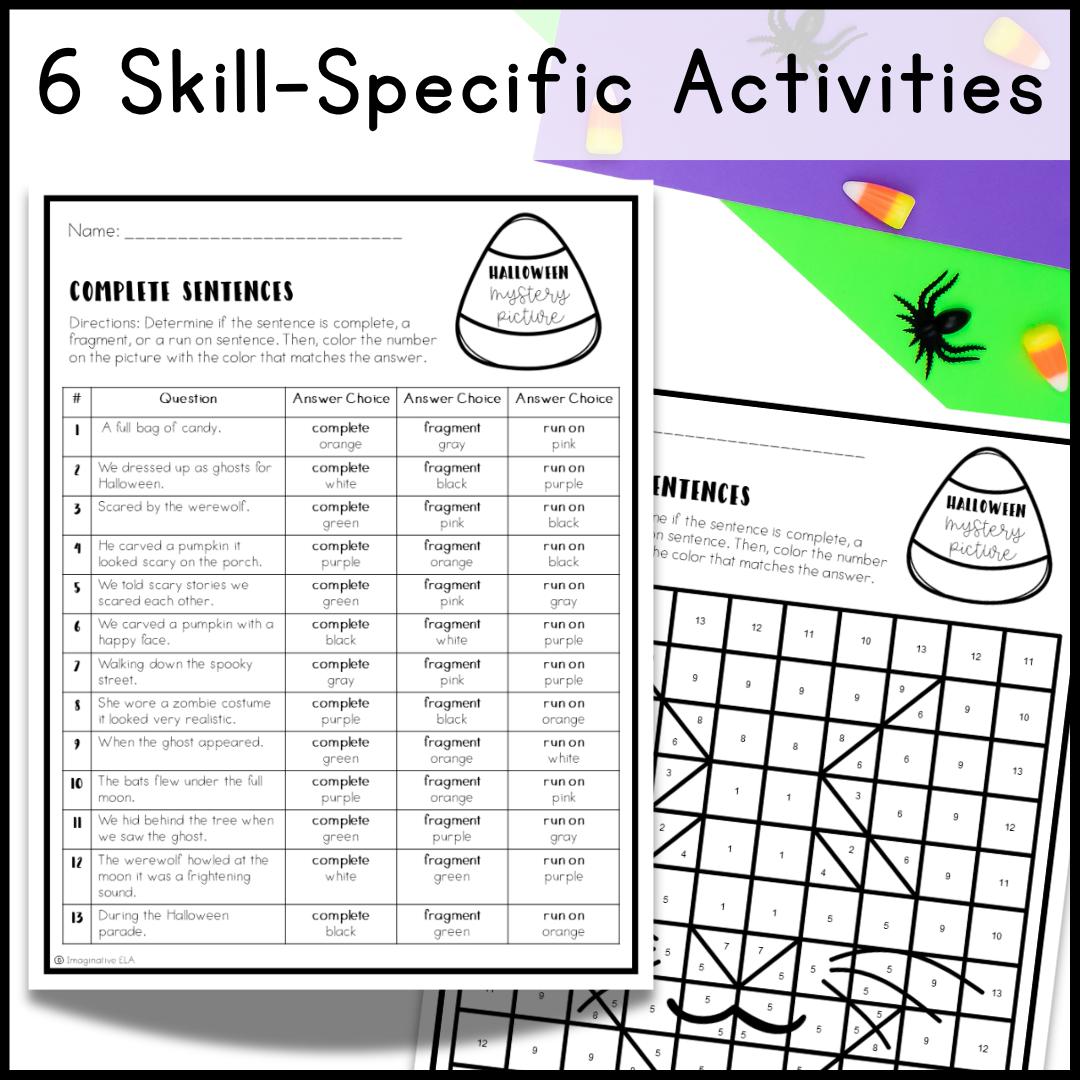 Halloween Mystery Picture Activities